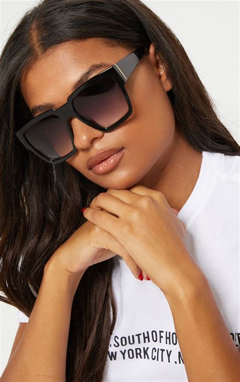 oversized square sunglasses black.